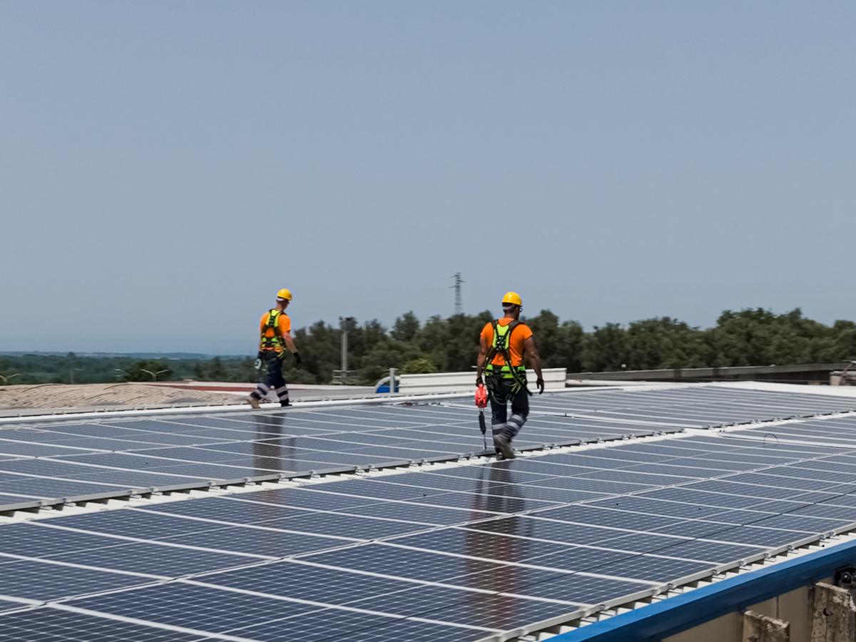 Pannelli fotovoltaici su tetto industriale - REDEL